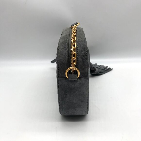 Tory Burch Bluestone Leather Mcgraw Embossed Camera Bag - Picture 4 of 11